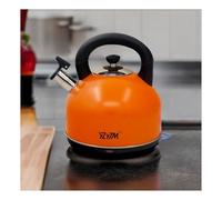 Bouilloire electrique, Bouilloir inox theiere(2000W, Ouverture automatique, Ebullition rapide, Ecoulement parfait, Filtre Anticalcaire, Eclairage LED, Economie d'Energie) (Orange, 3L)
