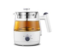 Bouilloire électrique Bouilloire en verre à ébullition silencieuse avec filtre en acier inoxydable, ébullition rapide de 0,8 L, théière avec fonction de maintien au chaud, bouton de commande, poignée