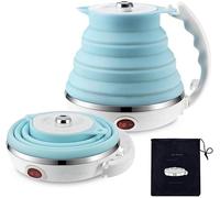 bouilloire électrique, Bouilloire pliable for café et thé - Silicone de qualité alimentaire Double tension, cordon d'alimentation amovible 550 ml