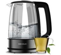 Cecotec Bouilloire Électrique à Eau de 1,7 L ThermoSense 340 Clear. 2200W, Corps en Verre Borosilicate, Indicateur Lumineux, Base Rotative à 360º, Système de Sécurité