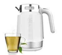 Cecotec Bouilloire Électrique ThermoSense 600 Touch Blanc de 1,7 L, 2200 W, Sans BPA, Acier Inoxydable et Plastique de Haute Qualité, Lumière LED et Indicateur de Fonctionnement, Base à 360º