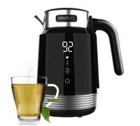 Cecotec Bouilloire Électrique ThermoSense 600 Touch Black de 1,7 L, 2200 W, Sans BPA, Acier Inoxydable et Plastique de Haute Qualité, Lumière LED et Indicateur de Fonctionnement, Base à 360º