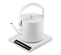 Bouilloire Électrique Charlotte à Température Variable 40-100°C, 0,6 L, Panneau Tactile, Passoire Amovible, Acier Inoxydable, Fonction Garder au Chaud, Protection Contre Surchauffe