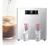 Bouilloire Électrique Commerciale 85 L/h À Chauffage Progressif | Distributeur D'eau Chaude De Comptoir ; Protection Anti-surchauffe ; Contrôle Numérique 40-100 °C/104-212 °F(Silver,2 Faucet)