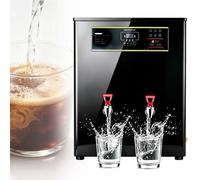 Bouilloire Électrique Commerciale 85 L/h À Chauffage Progressif | Distributeur D'eau Chaude De Comptoir ; Protection Anti-surchauffe ; Contrôle Numérique 40-100 °C/104-212 °F(Black,2 Faucet)