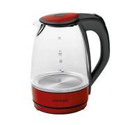 Bouilloire électrique - Concept - RK-4030RE - 2200W - 1,7L - Rouge mat - Verre et métal
