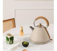 CREATE Bouilloire électrique KETTLE RETRO 1,7 L, arrêt auto, filtre anti-calcaire – Beige