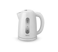 Bouilloire électrique de la marque grande capacité 1,7 Litres en blanc en acier inoxydable.