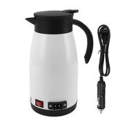 Bouilloire électrique de voiture 12 V 24 V, portable, chauffage rapide, en acier inoxydable, pour voiture, camion, conception isolée sûre avec interrupteur automatique, capacité