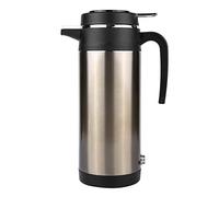 Bouilloire Électrique de Voiture 1200ml 12V/24V Acier Inoxydable 304 Portable Isolation Sous Vide avec Câble Allume-cigare pour Café et Thé en Voyage