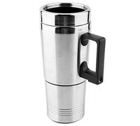 Bouilloire électrique de Voiture 12V, Tasse de Chauffage de l'eau de Thermos de thé de café, Tasse de Chauffage électrique Tasse à Boire Bouilloire de Voyage 350ML + 150ML Acier Inoxydable