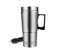 Bouilloire électrique de Voiture, 24V Portable Chauffe-eau Bouilloire de Voyage Chauffée 300ml 200W Bouteille Isotherme en Acier Inoxydable avec Allume-cigare pour Camion de