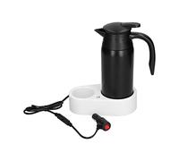 Bouilloire Électrique de Voiture 800Ml, Bouilloire Électrique Avec Base, Bouilloire Grande Capacité En Acier Inoxydable 304, Double Mode Automatique/Normal(12V/24V Noir)