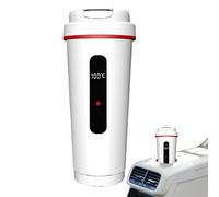 Bouilloire électrique de voiture : chaudière à eau portable thermostatique en acier inoxydable de 12 V avec couvercle sécurisé | Bouteille de chauffage de boisson de voyage compacte pour camion, SUV