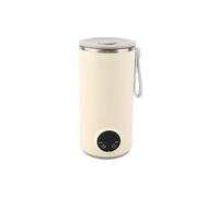 Bouilloire électrique de Voyage, Chaudière à Eau Chaude de Voyage sans Fil 400ML Rechargeable par USB, Petite Chaudière à Eau en Acier Inoxydable à 4 Vitesses pour le thé au café