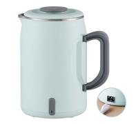 Bouilloire électrique de Voyage de 0,6L, Manche Rabattable, 400W Portative, Acier Inoxydable 304 sans BPA, Commande à un Seul Bouton, sûre Pour Camping, Bureau, Déplacements et Caravane