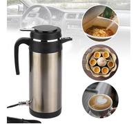 Bouilloire électrique de voyage NAKESHOP - 1200ML 12V - Acier inoxydable - Jaune