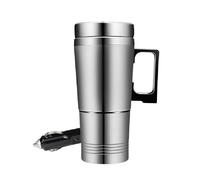 Bouilloire Électrique de Voyage pour Voiture 12V, 300ml, Acier Inoxydable Double Couche, Isolation sous Vide, 80°C, Cordon 1,3m