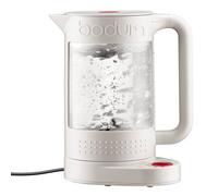 Bodum Bouilloire électrique Bistro 1500 W double paroi 5 températures Blanche 1,1 L
