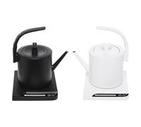 Bouilloire électrique en acier inoxydable - 1 litre - Régulateur de température pour thé et café - Avec chauffage de 1000 W - Convient pour les boissons chaudes (noir)