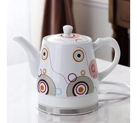 Bouilloire électrique en céramique 1.2L sans fil Porcelain Tea Maker Rapide Bouilloire Auto Arrêt Double Mur Heat Retention Safe Plaque chauffante en acier inoxydable pour usage domestique Utilisation