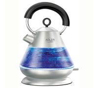 Bouilloire Electrique en Verre 1,5 Litre, Intérieur Eclairé, sans Fil,, AD 1282, 2200, Transparent