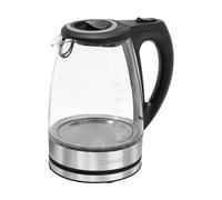 Bomann Bouilloire électrique en verre WKS6032CB-NOIR 1,7 L 2200 W Base 360° Chrome
