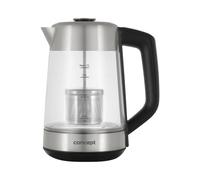 Bouilloire électrique en verre 1,7 L avec contrôle de température et cafetière