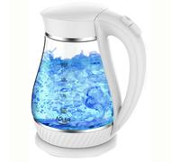 Bouilloire Électrique en Verre 1,7 Litre, Intérieur Éclairé, sans Fil 2200W Adle