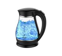 Adler Bouilloire noire en verre avec capacité de 1,7 litres et puissance de 2000 W AD 1274