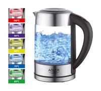 Bouilloire électrique en verre 1,7 litres contrôle de la température de 60 à 100 Adler AD 1247