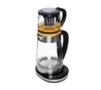 Bouilloire électrique en verre, 2,5 l + 1 l, avec théière 1500 W, avec écran LCD, portable, bouilloire à eau