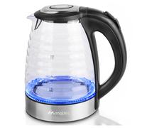 Bouilloire électrique en verre 2200 W 1,7 L Rétroéclairage LED