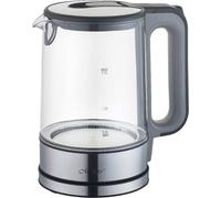 Bouilloire électrique en verre avec éclairage intérieur 1,7L Base à 360 degrés Arrêt automatique Filtre anti-calcaire Indicateur de niveau d'eau 220-240V, ~50Hz, 2200W