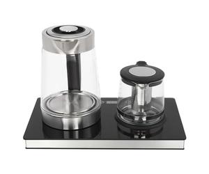 Bouilloire électrique en verre de 2,5 l et théière électrique de 1 l avec réglage de la température et infuseur à thé, 1800 W / écran LCD affiche la température/fonction de maintien au chaud/arrêt