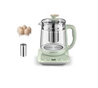 Bouilloire électrique en verre isolée intelligente, infuseur amovible théière en verre multifonction Dash cuiseur à œufs bouilloires électriques avec panneau tactile intelligent et menu intelligent