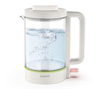 Bouilloire Électrique en Verre Joyami 1,5L - 1500W, Chauffage Rapide, Base Inox, Blanc