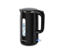 Bouilloire Electrique Inox Noire 1,7 litres - Ebullition Rapide Bouilloire électrique 2200W, Double Isolation, Pas de Plastique à L'intérieur, Sans