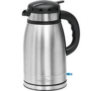 Bouilloire electrique inox sans fil Flacon thermos, 1,5 litre d'acier inox, Proficook, WKS 1148 T, 1600W, Argent Acier inoxydable G