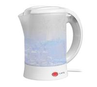 Bouilloire électrique Lafe, touriste, 600W, capacité 0.6l, 2 tasses, 2 cuillères, blanc, Scandi