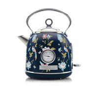Bouilloire électrique - Laura Ashley - Marine Elveden - 1,7L, inox, ébullition rapide, indicateur, thermomètre intégré