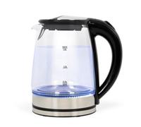 Bouilloire électrique - LIVOO - 1 8 L Verre/Inox - 1500W - LED bleue - Socle 360°