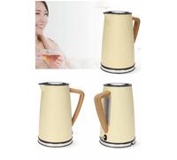 Bouilloire électrique - LIVOO - Vintage - 1 7 L - 2200 W - Acier inoxydable aspect bois