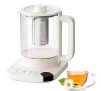 Bouilloire Électrique Multifonction en Verre de 1,8 L, 800 W, avec Maintien Au Chaud, 11 Préréglages, Infuseur Amovible, Arrêt Automatique Et Protection Anti-ébullition À Sec