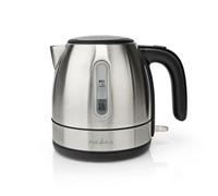 Bouilloire électrique Nedis - 1L - Acier inoxydable - Rotatif à 360 degrés - Élément chauffant dissimulé