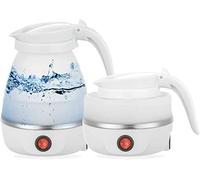 Bouilloire électrique pliable, bouilloire de voyage portable en silicone de qualité supérieure pour café et thé, mini bouilloire isolante de 600 ml pour faire bouillir de l'eau, théière pour