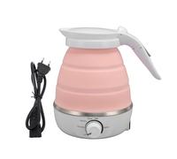 Bouilloire électrique Pliable de Voyage de 600ml, Petite Bouilloire Pliable en Silicone de qualité Alimentaire, Eau Bouillante (rose clair)