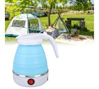 Bouilloire électrique pliante de voyage 600 ml Bleu, 600W, Silicône compacte