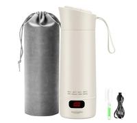 Bouilloire Electrique Portable, 400 ml Bouilloire de Voyage, Bouilloire Portable, 300 W 220 V Tasse de Chauffage pour Thé,Lait,Café, Inoxydable 304 avec 4 Témpérature Réglable, Arrêt Automatique