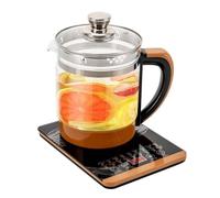 Bouilloire électrique portable en verre de 1,8L 800W avec contrôle de température 12 niveaux de chauffage indépendants infuseur à thé cuiseur vapeur for thé café parfumés